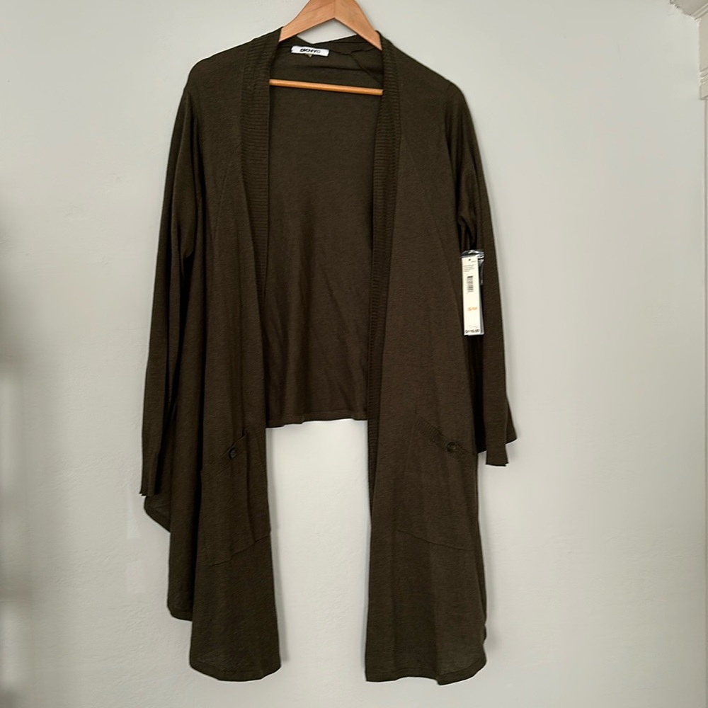 DKNYC Olive Green sweater jacket NWT Sizw S/M